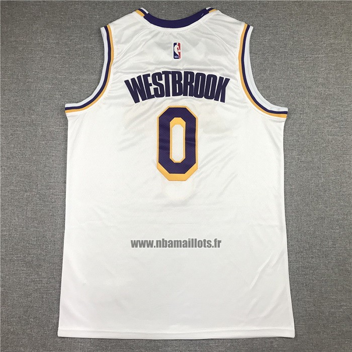 Maillot Los Angeles Lakers Russell Westbrook NO 0 Association 2021 Blanc
